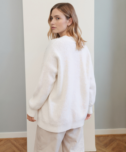Minimalist Cashmere Knit Long Cardigan
