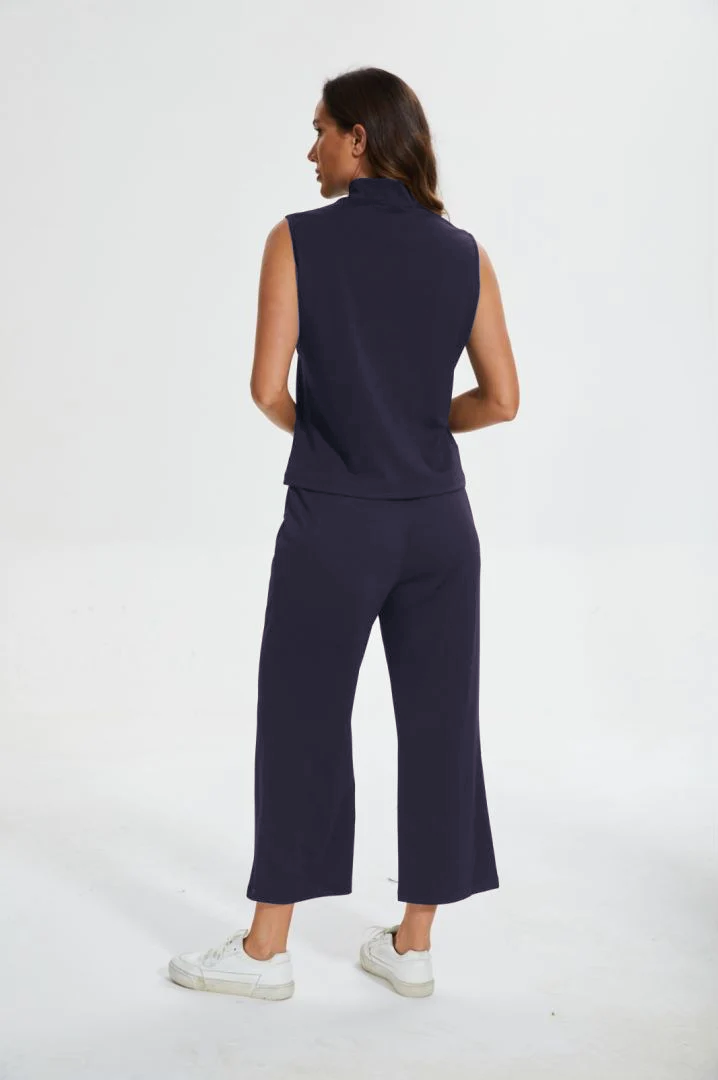 Cropped Wide Leg Pant Set-My Comfy Blouse