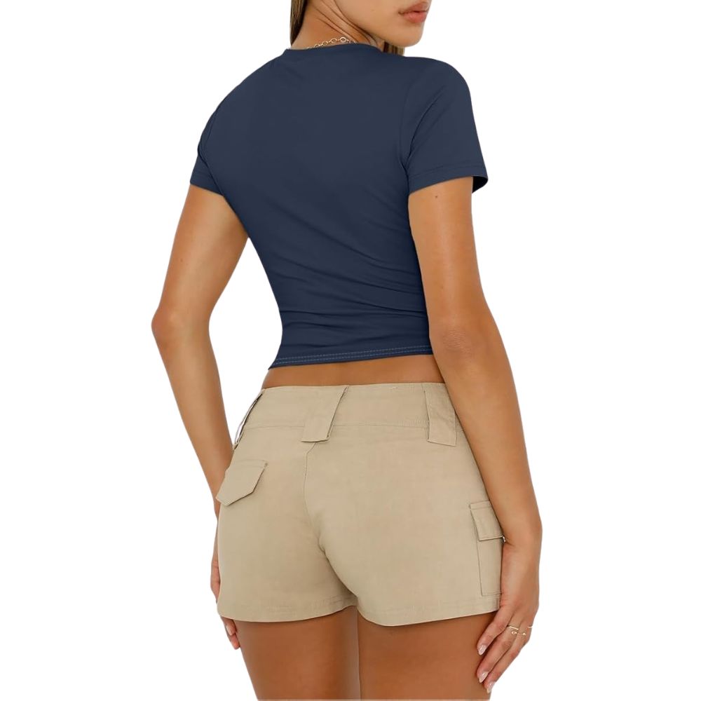 Women's Short Sleeve T Shirts Summer Crop Tops