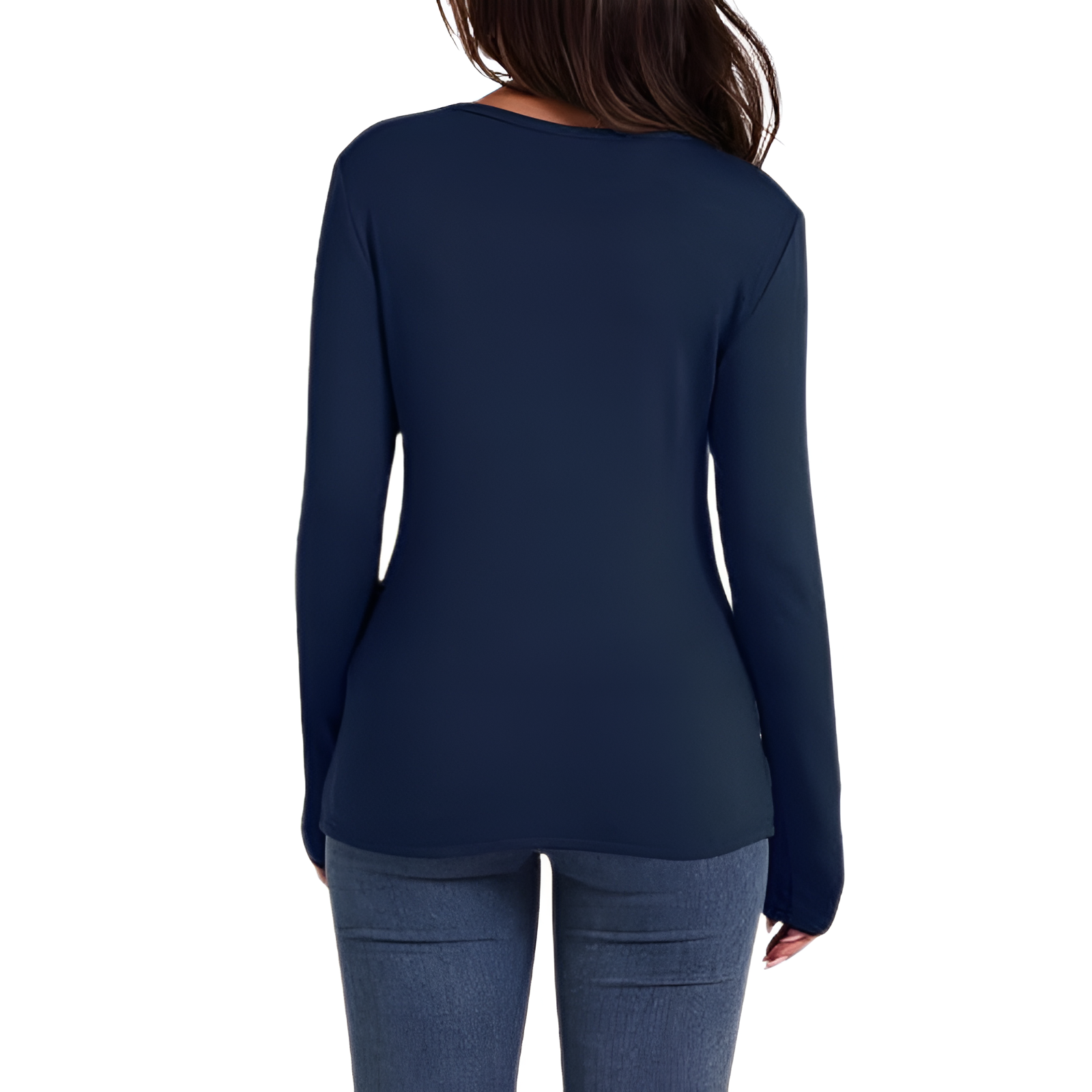 Soft Fleece Lined Long Sleeve Thermal Top For Women