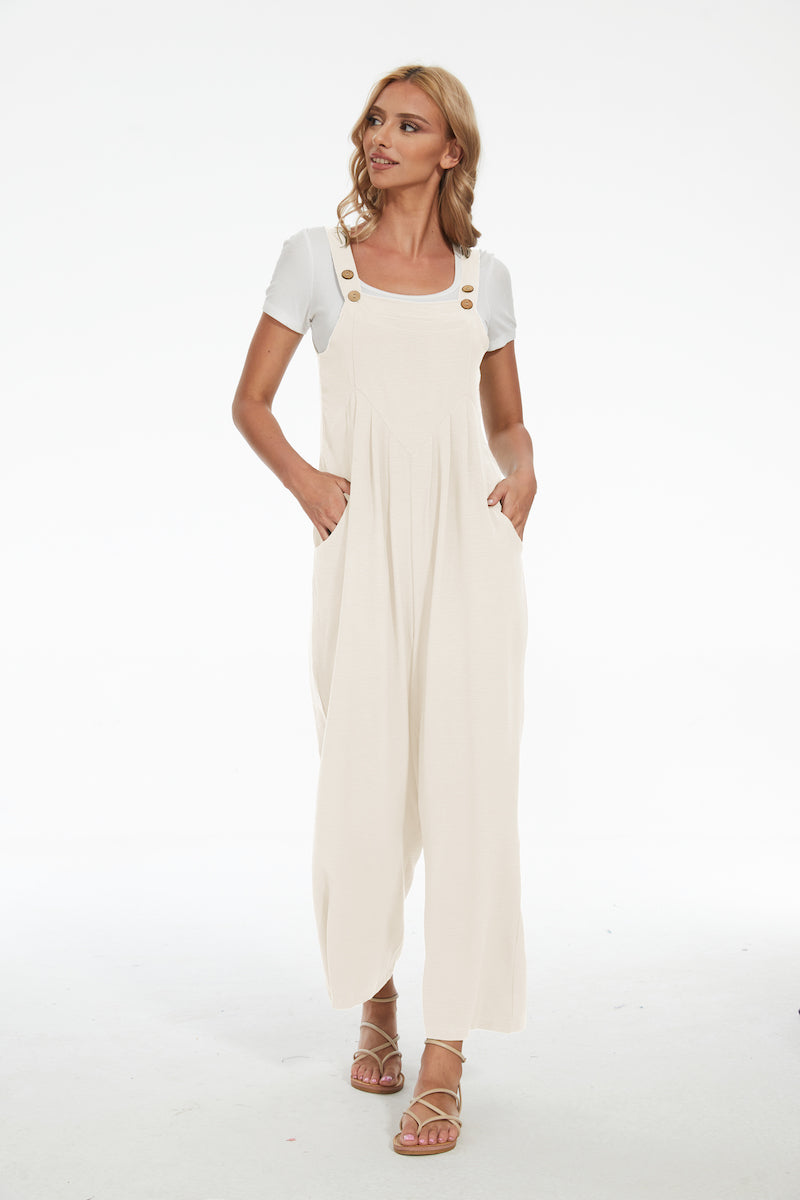 Plus Size Wide Leg Overalls Jumpsuit-My Comfy Blouse