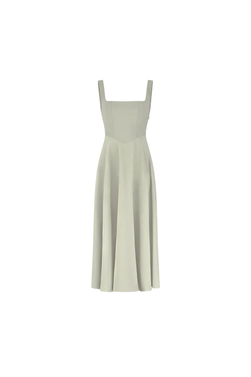 Wide Strap Seam Detail Dress