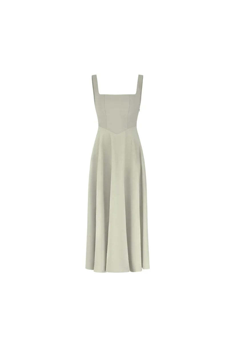 Wide Strap Seam Detail Dress