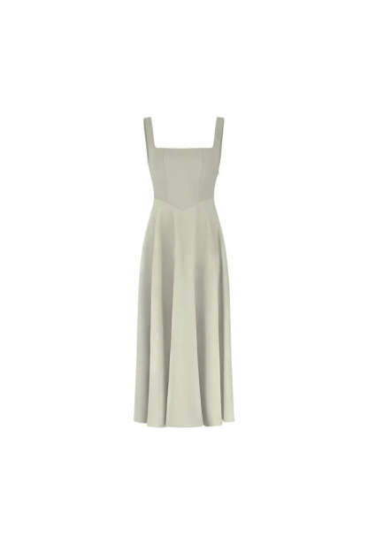 Wide Strap Seam Detail Dress