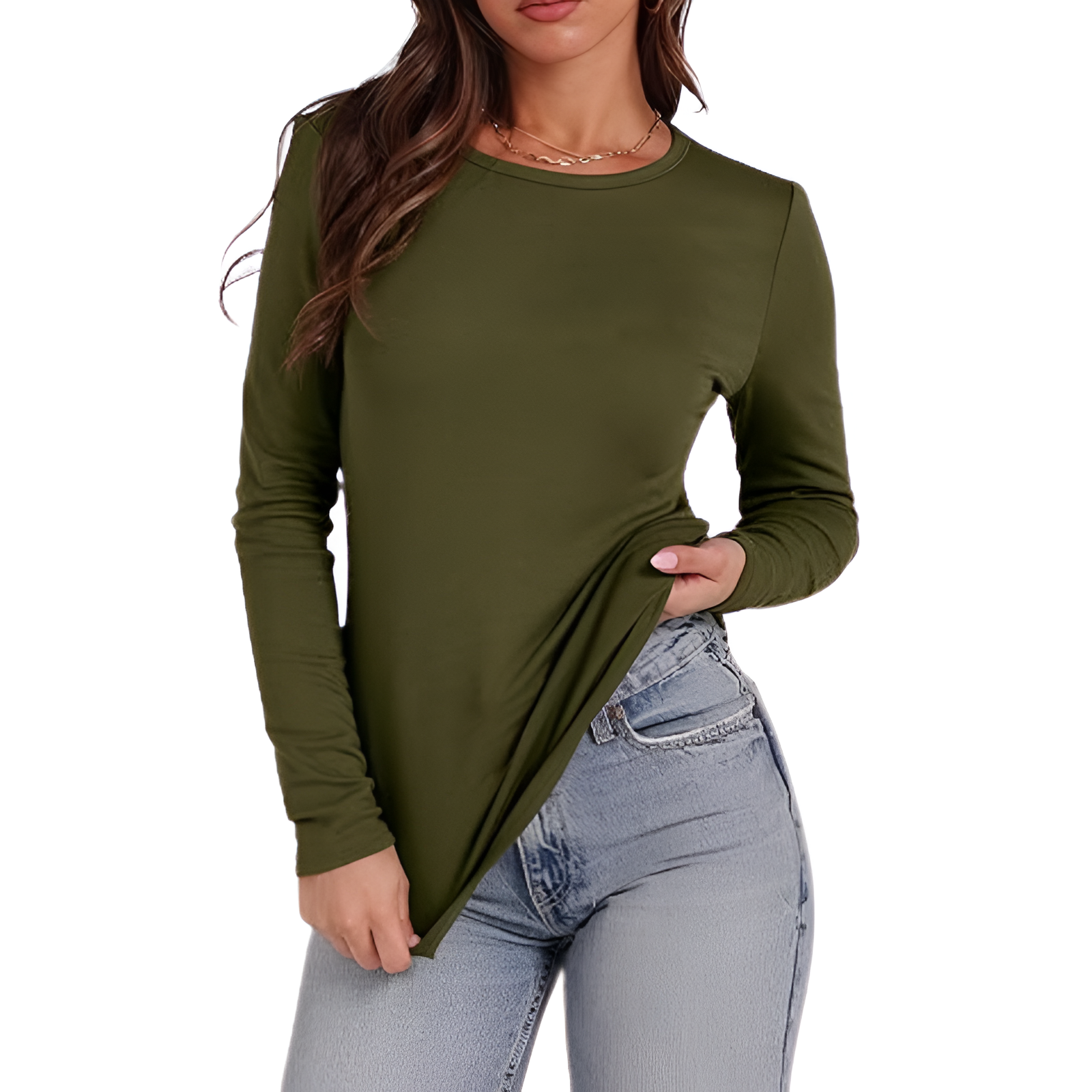 Soft Fleece Lined Long Sleeve Thermal Top For Women