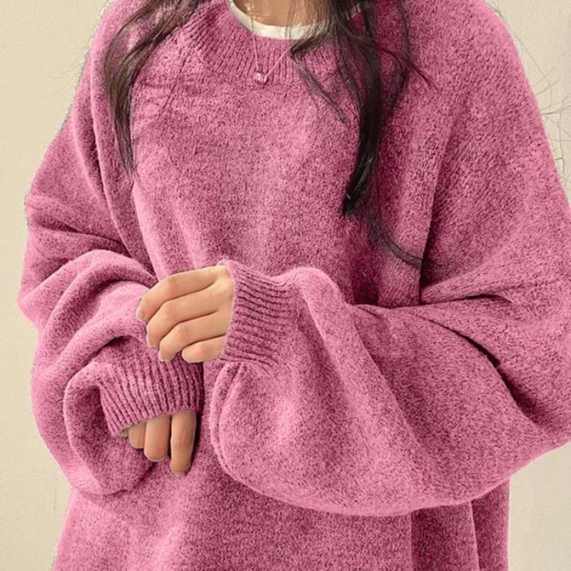 Oversized Drop Shoulder Split Hem Sweater For Women-My Comfy Blouse