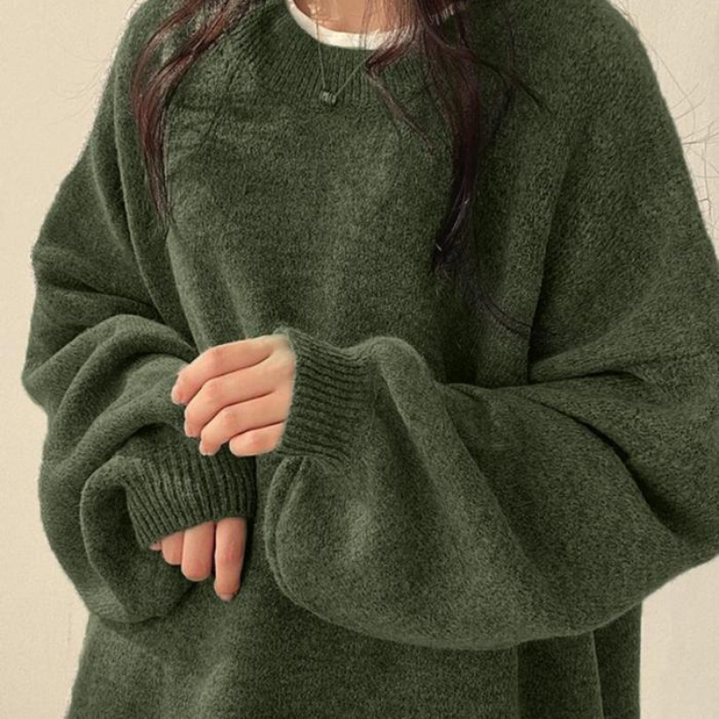 Oversized Drop Shoulder Split Hem Sweater For Women-My Comfy Blouse