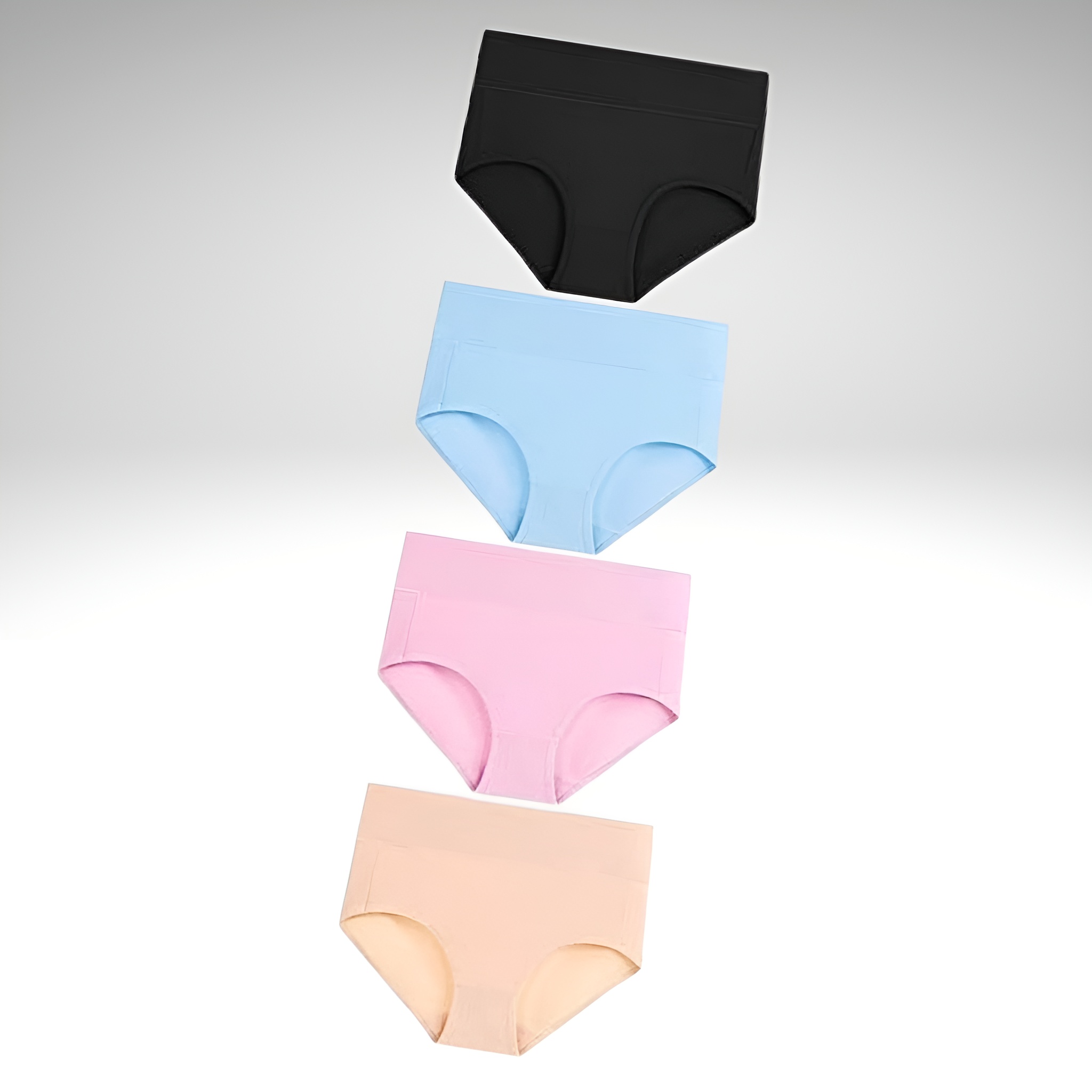 Pack Of 4 High Waisted Cotton Ladies Briefs
