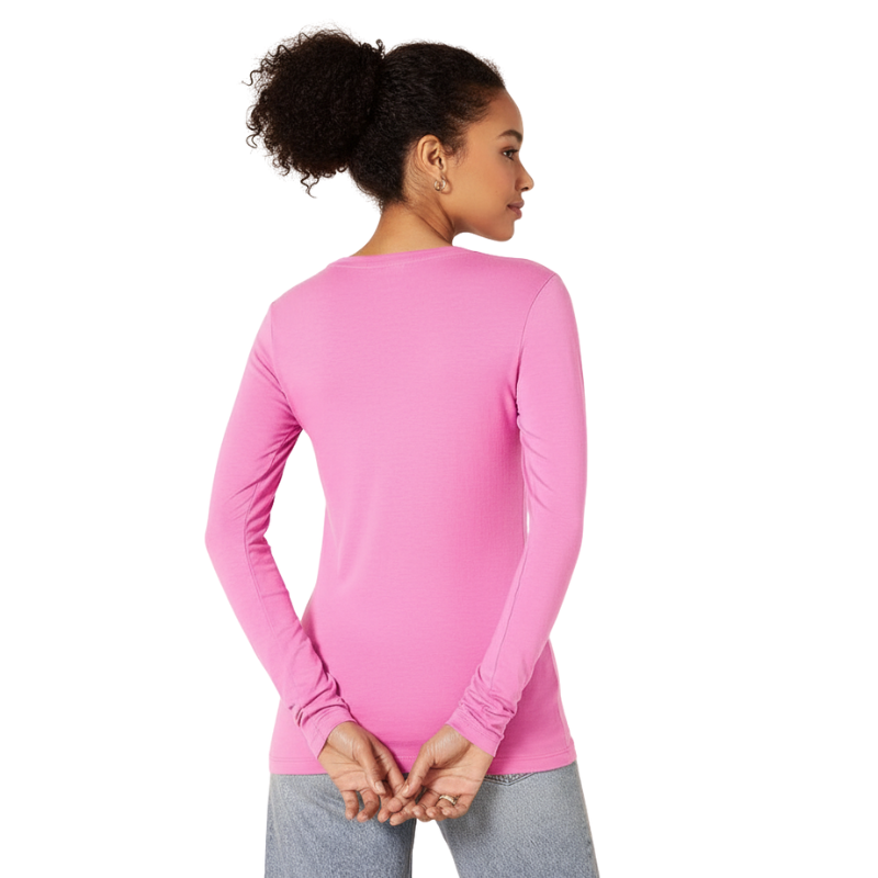 Women Long Sleeve Crewneck T Shirt Regular Fit Casual Top
