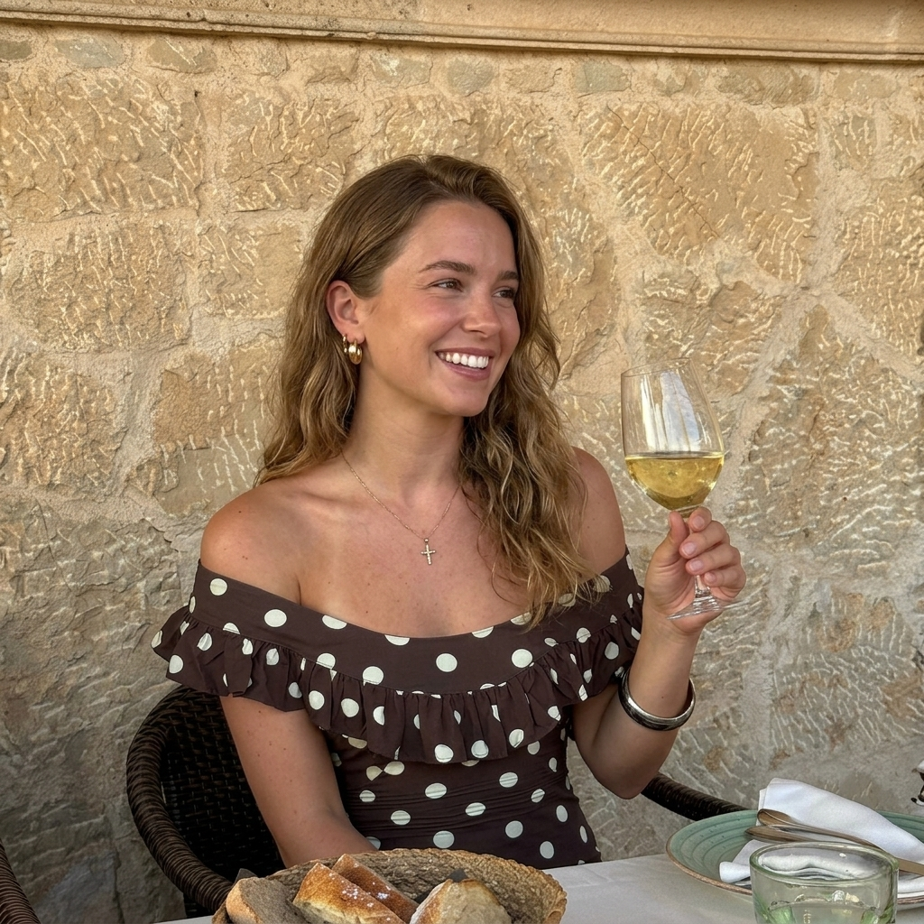 Polka Dot Maxi Dress With Elegant Tie Strap Design