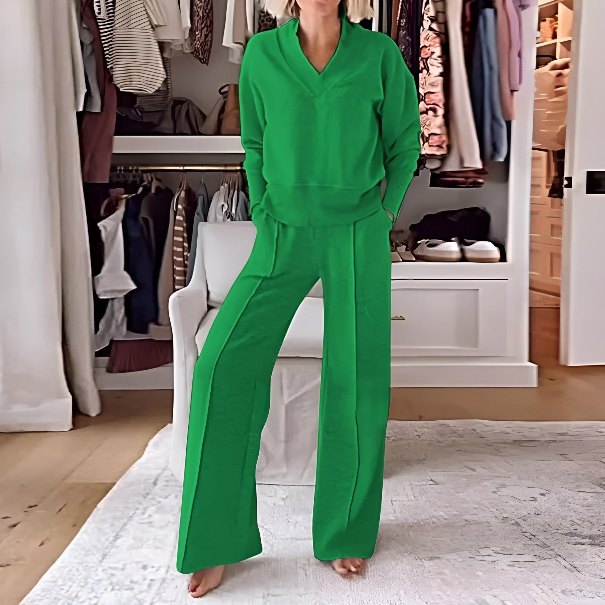 Pullover Casual Two Piece Set With Pants-My Comfy Blouse