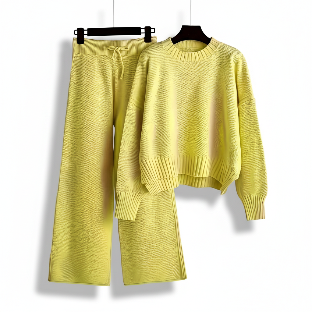 Seed Stitch Knit Two Piece Set For Women