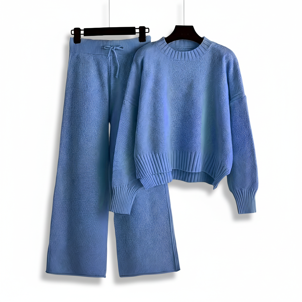 Seed Stitch Knit Two Piece Set For Women