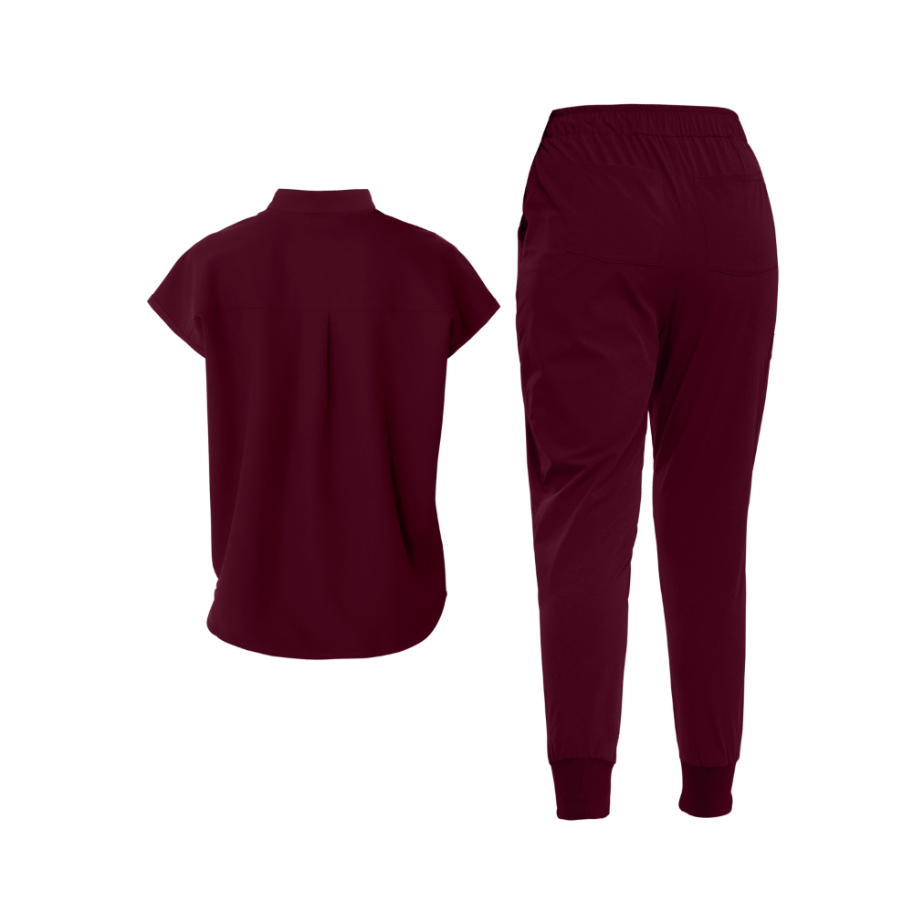 Short Sleeve Tunic Pants Mandarin Collar Set