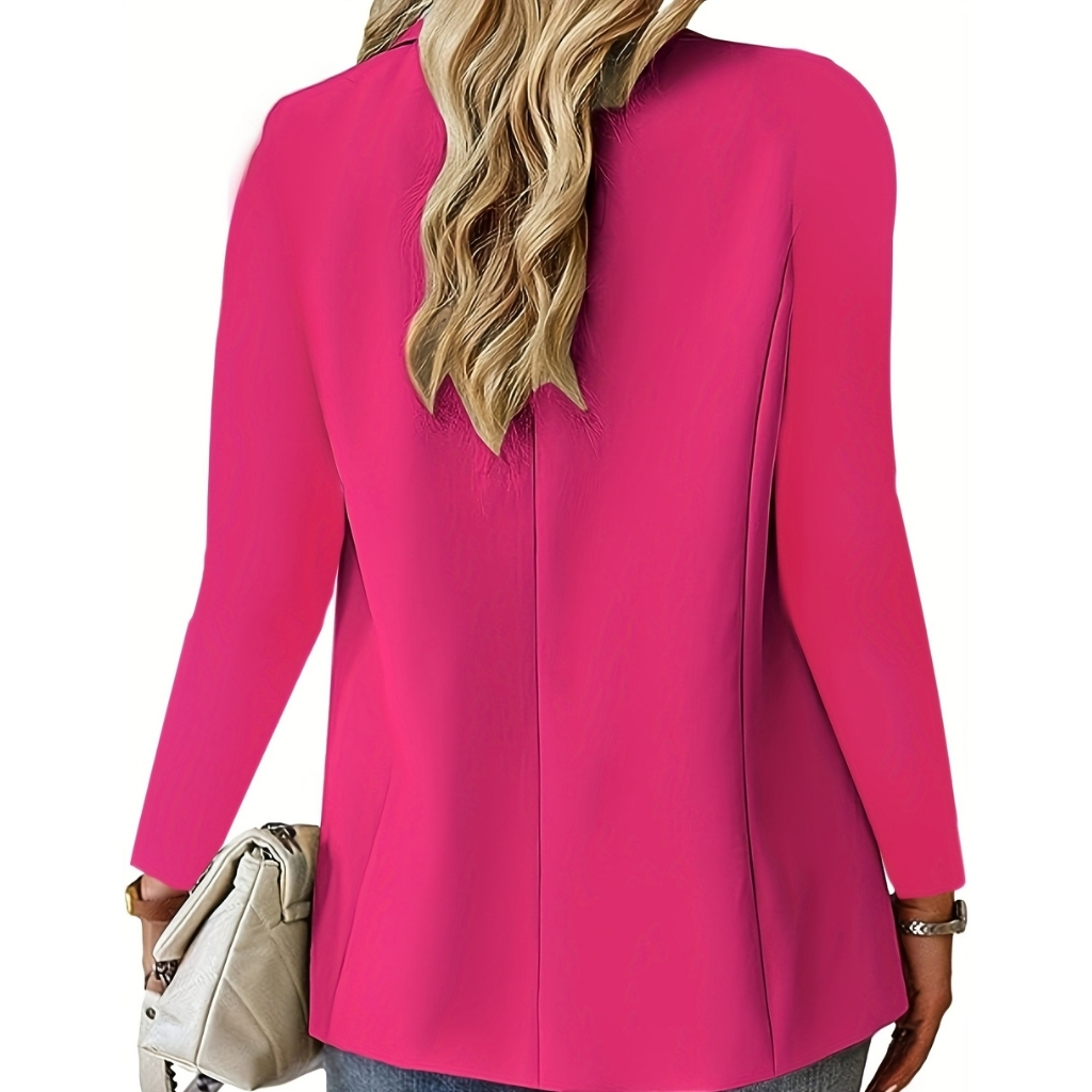 Single Button Long Sleeve Suit Jacket