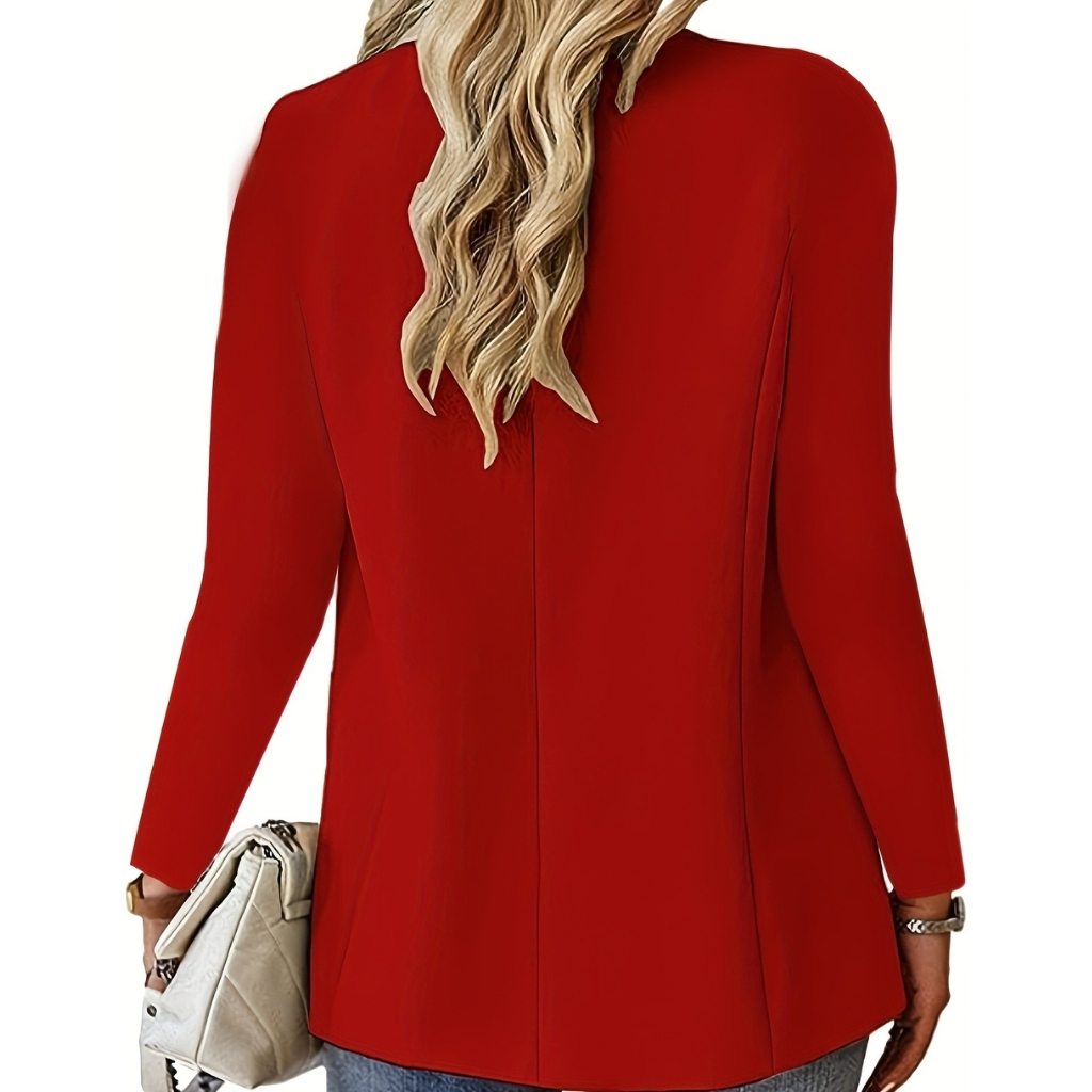 Single Button Long Sleeve Suit Jacket