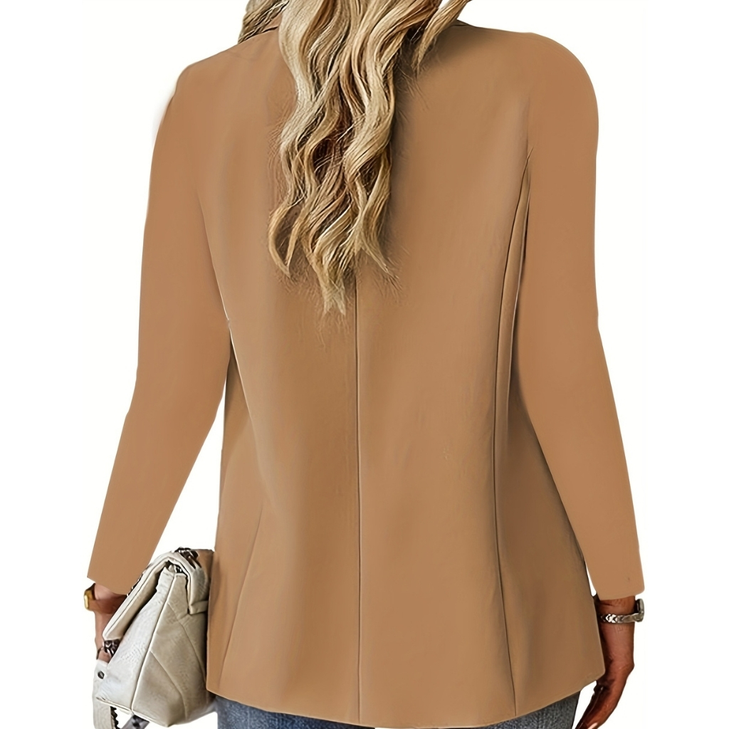 Single Button Long Sleeve Suit Jacket