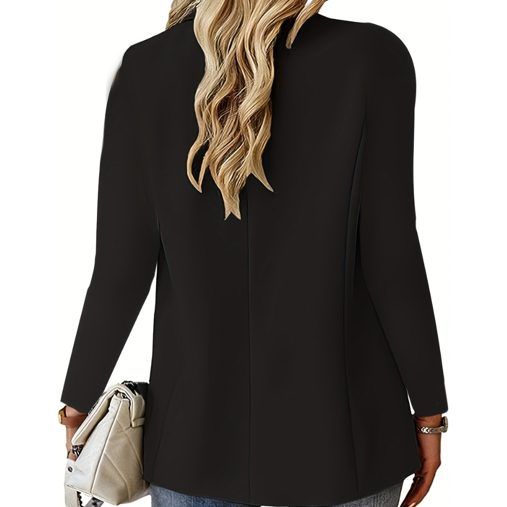 Single Button Long Sleeve Suit Jacket