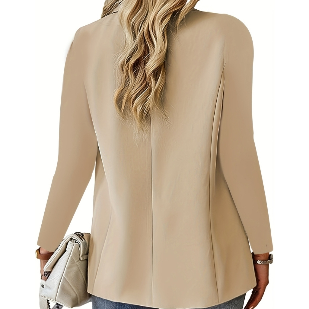 Single Button Long Sleeve Suit Jacket