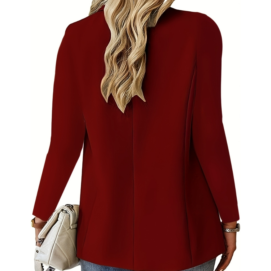 Single Button Long Sleeve Suit Jacket