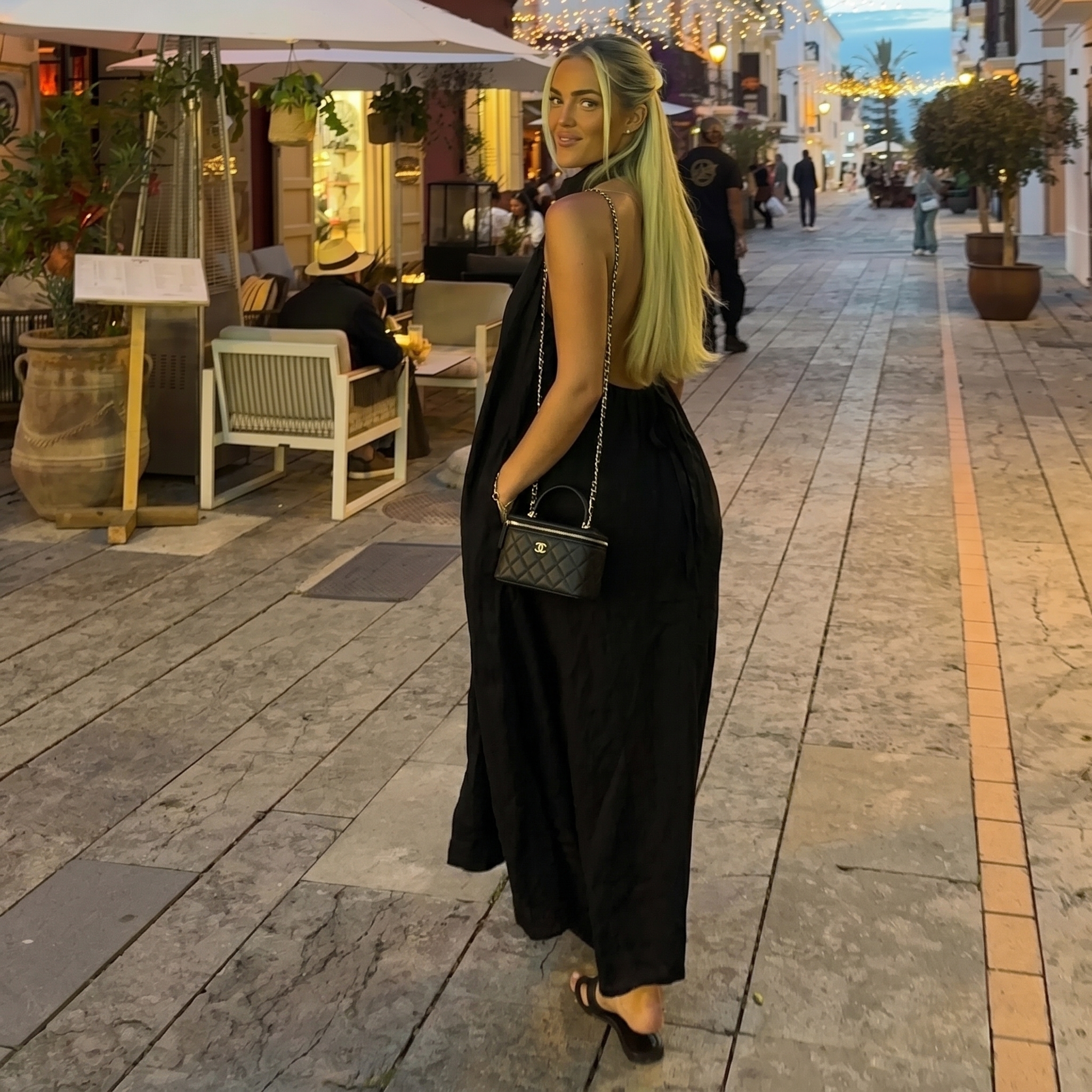 Sleeveless Loose Fit Halter A Line Midi Dress Fow Women