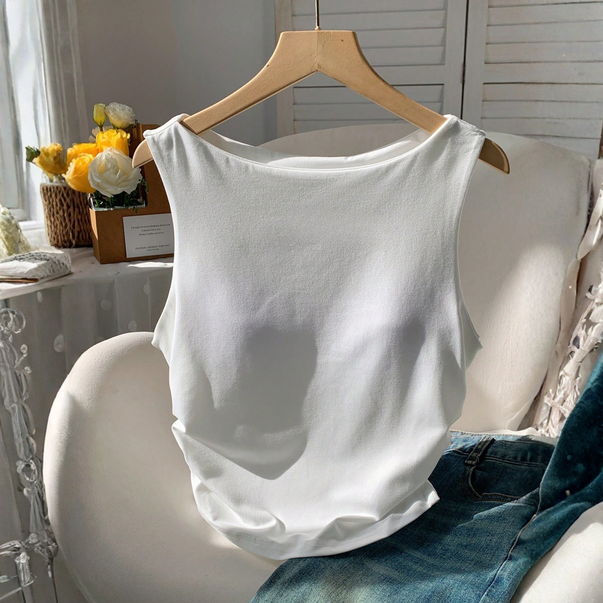 Slim Fit Tank Top With Built In Padding