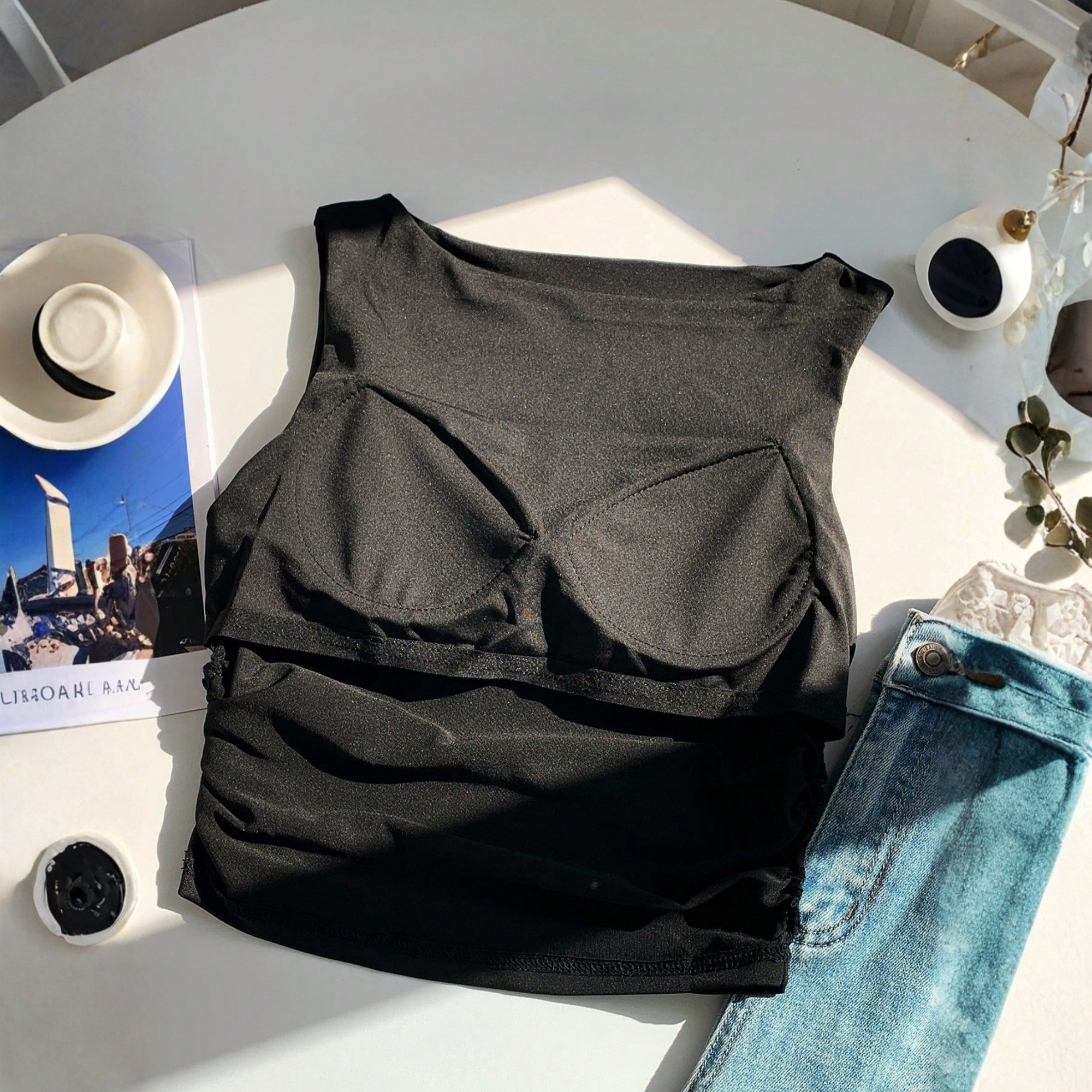 Slim Fit Tank Top With Built In Padding