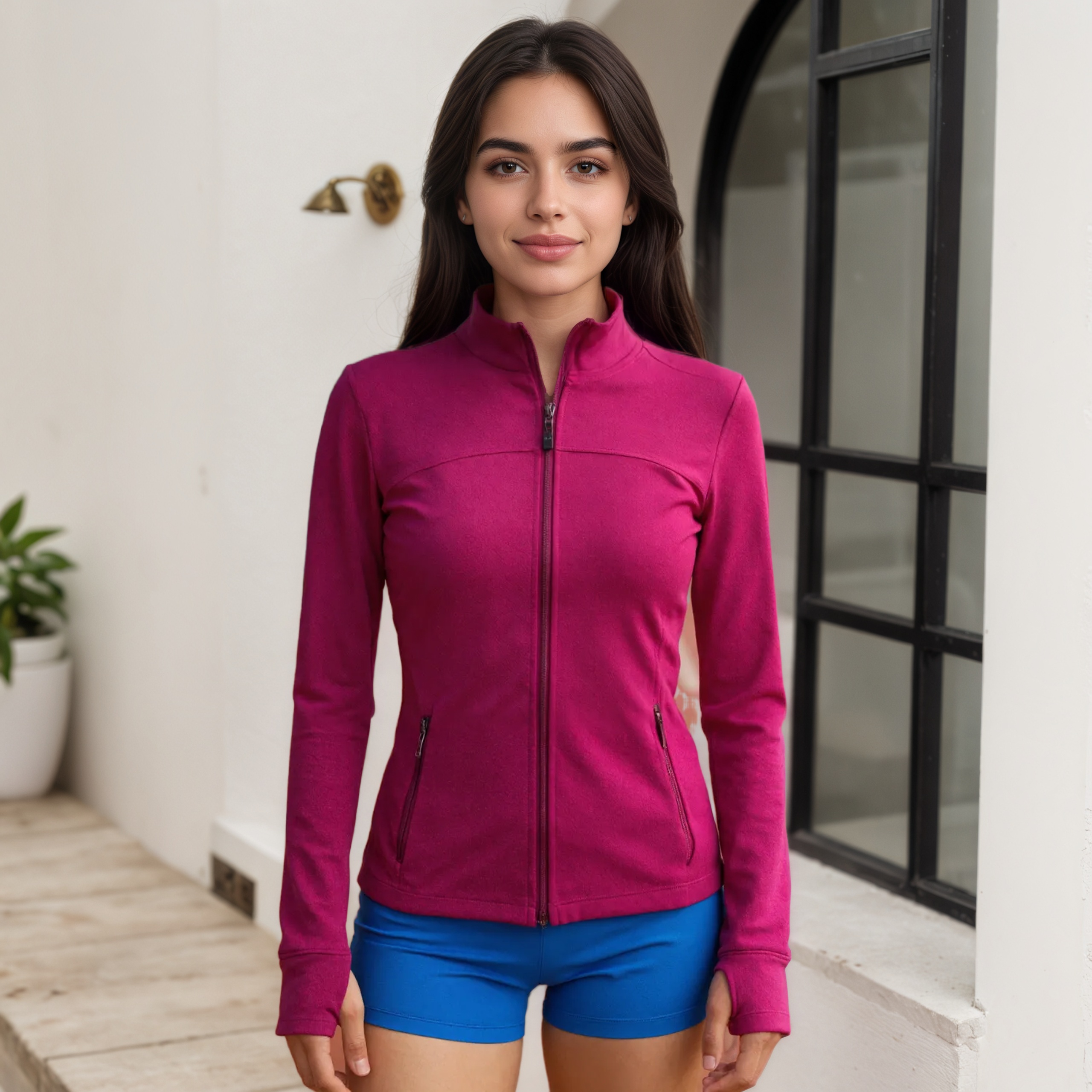 Sport Inspired Zip Front Jacket