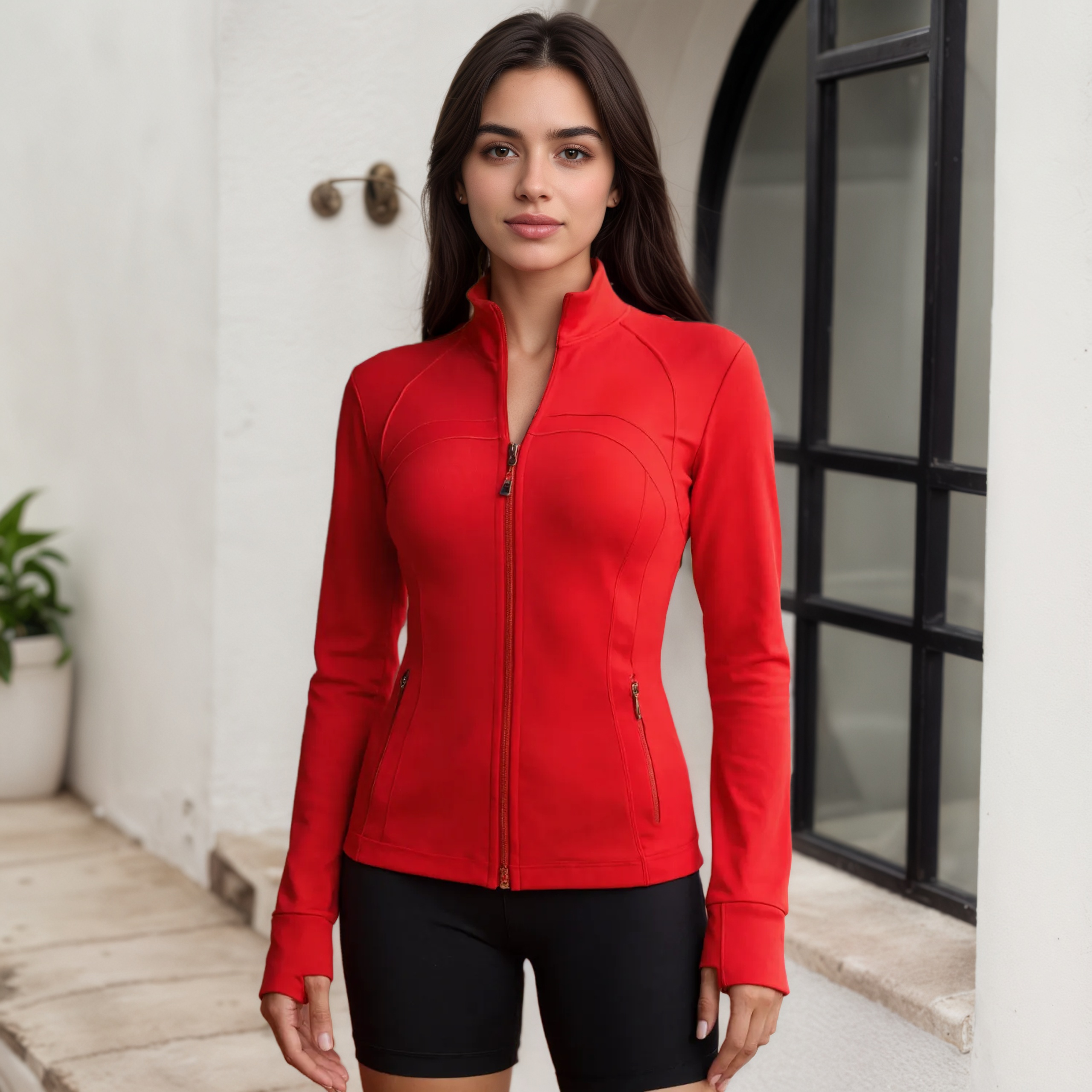 Sport Inspired Zip Front Jacket