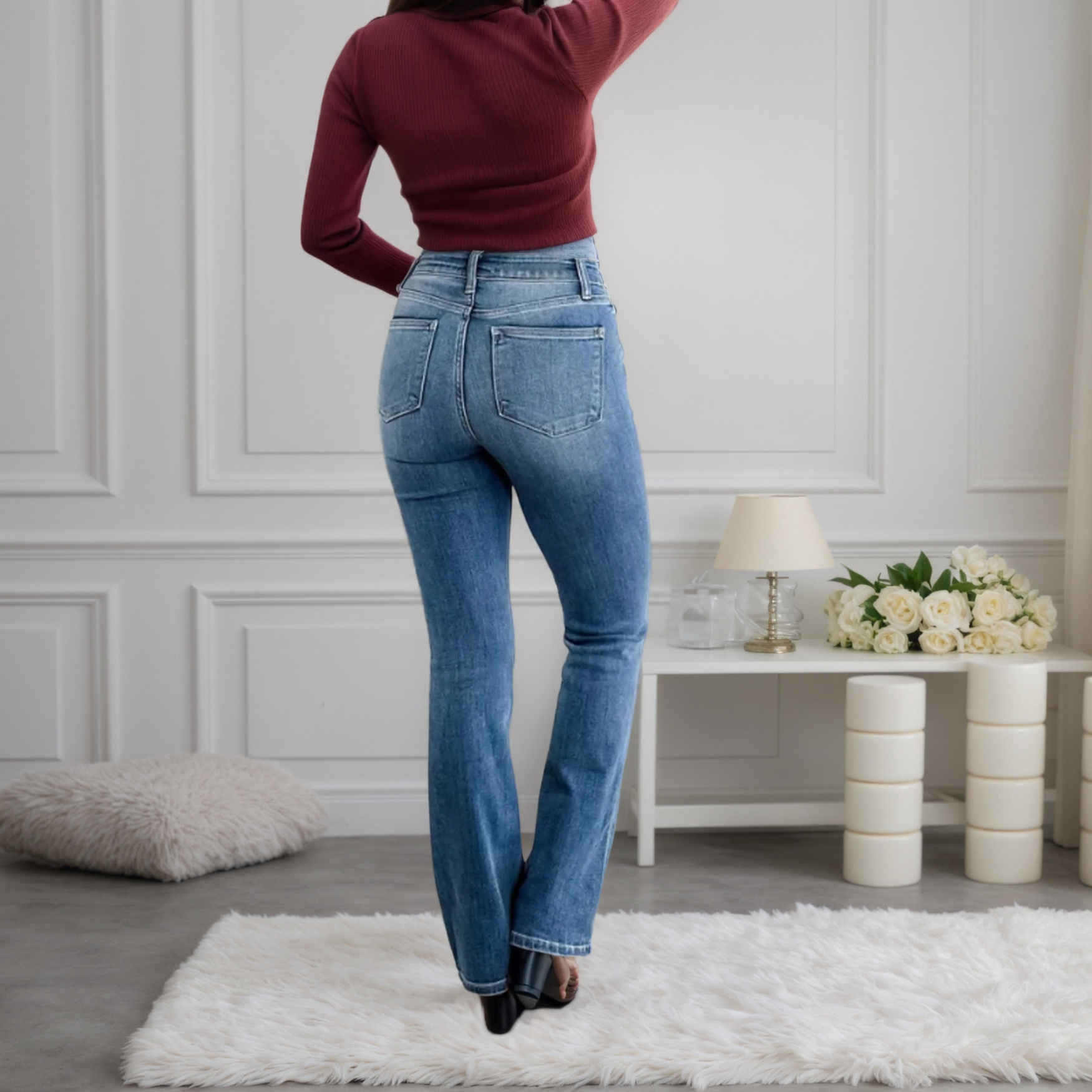 Streamlined Fit Bootcut Jeans