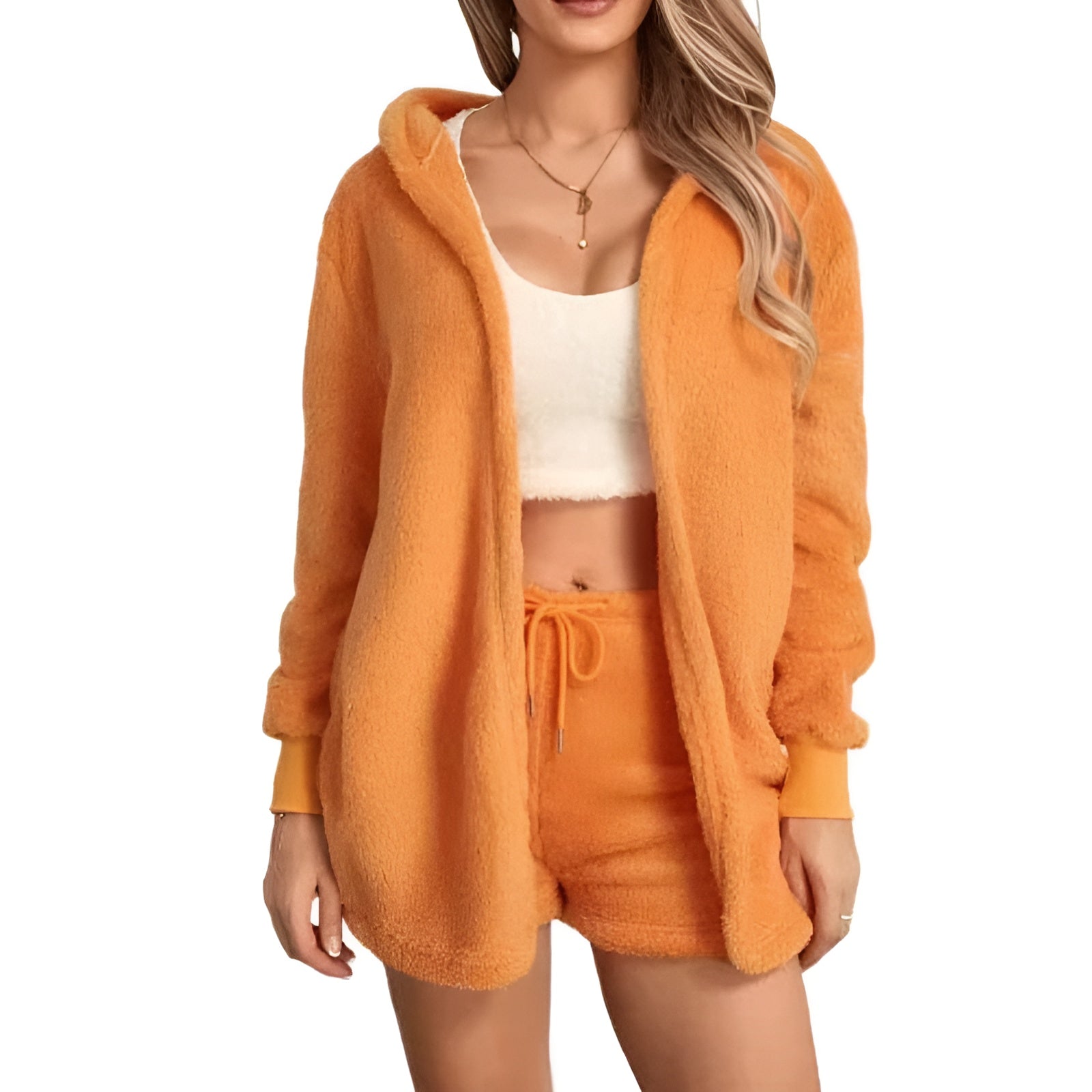 Textured Three Piece Loungewear Set-My Comfy Blouse