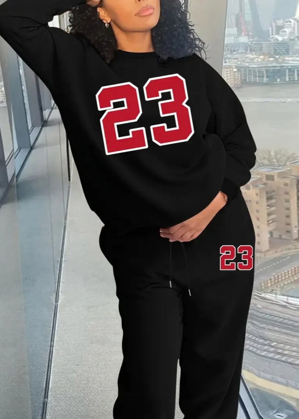 Two Piece Top And Jogger Pants Set-My Comfy Blouse