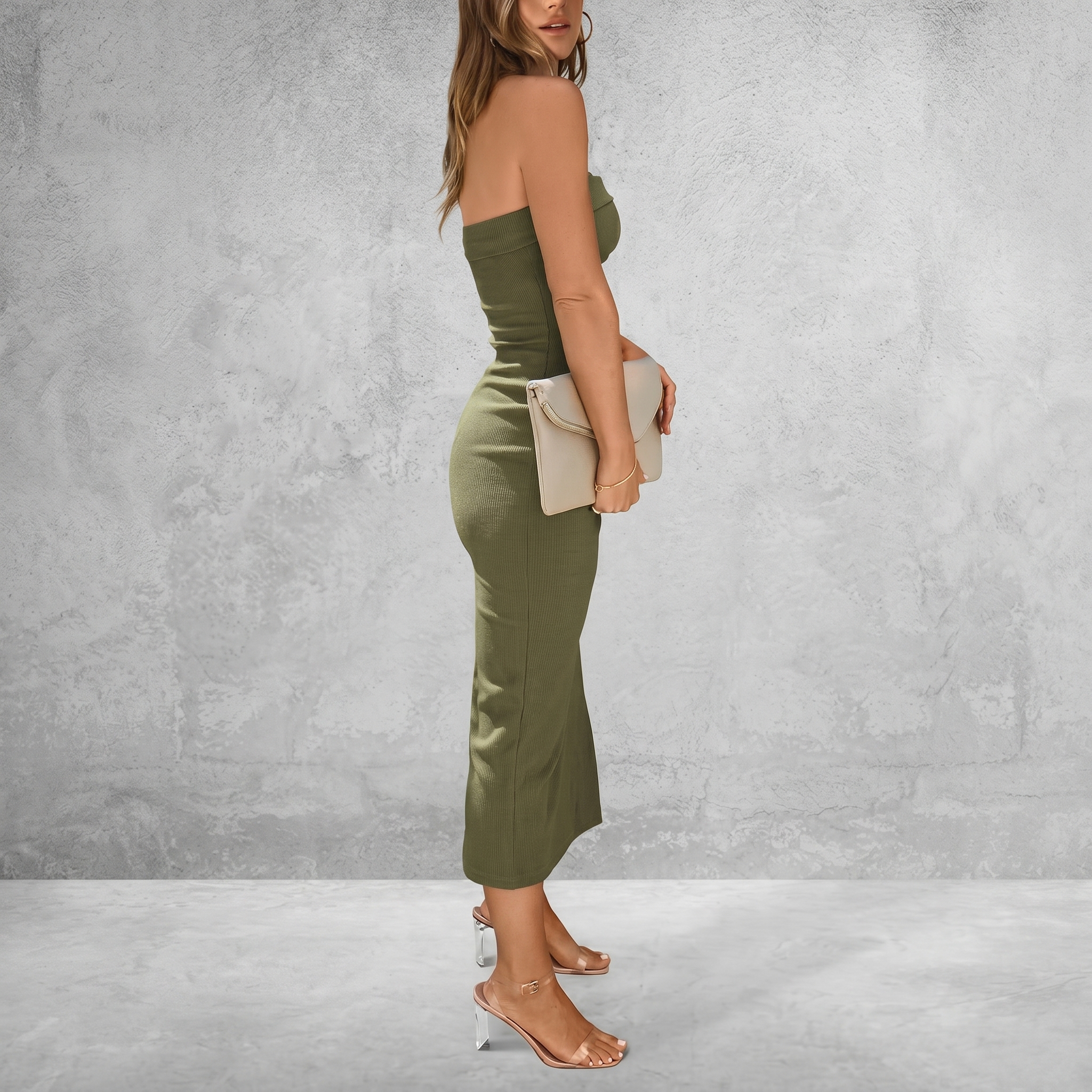 Casual Strapless Bodycon Maxi For Women