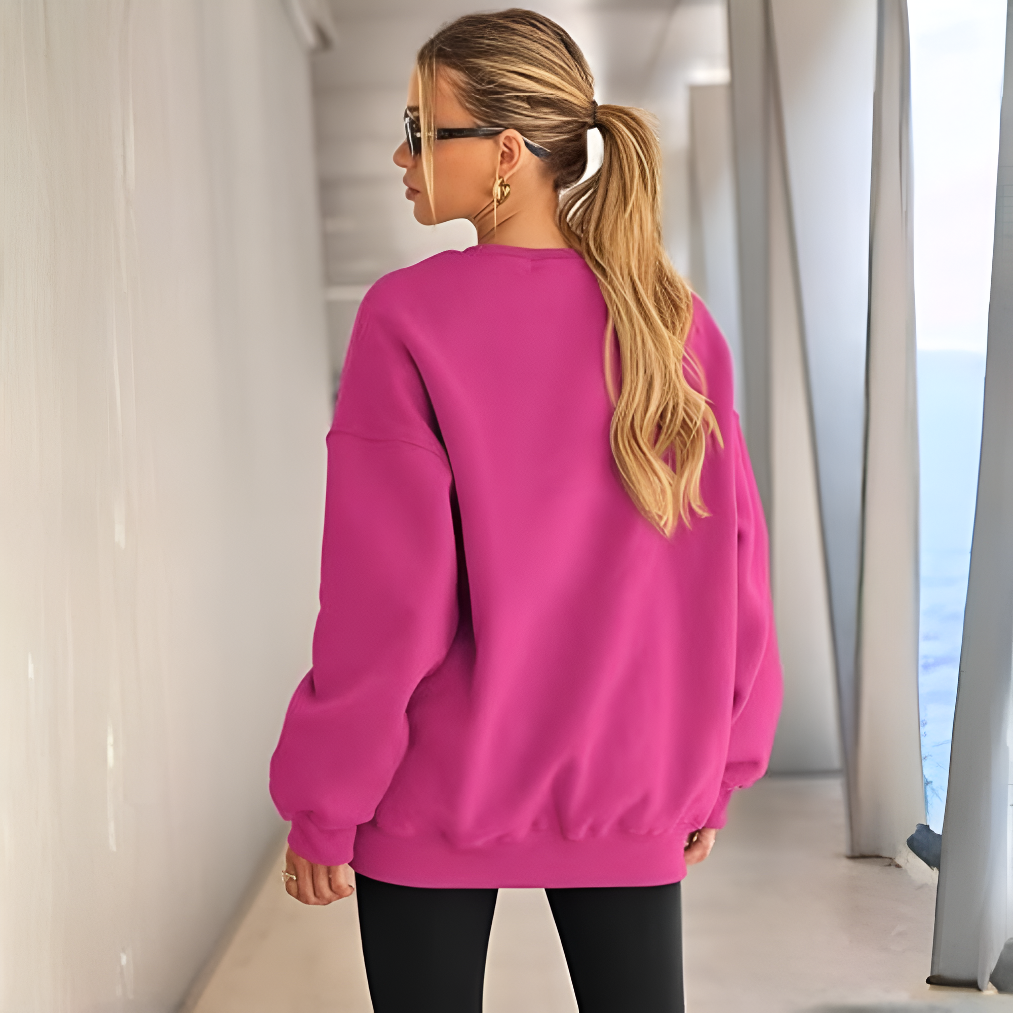 Oversized Sweatshirt Hoodies With Fleece For Women