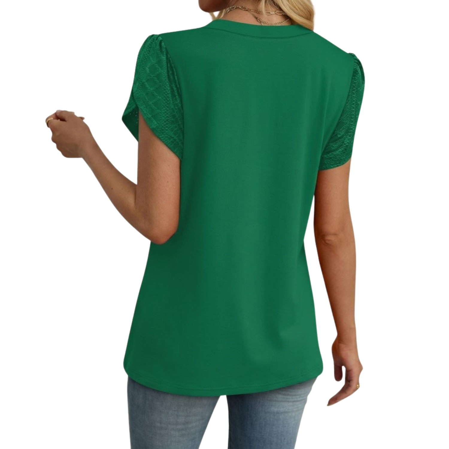 Women Tops Dressy Casual Petal Sleeve Summer Spring Short Sleeve Shirts Work Business Vacation Clothes