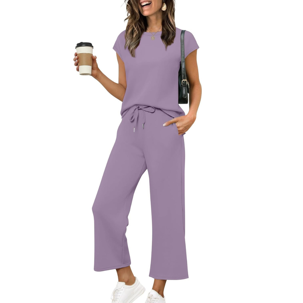 Two Piece Summer Vacation Lounge Matching Set Outfit