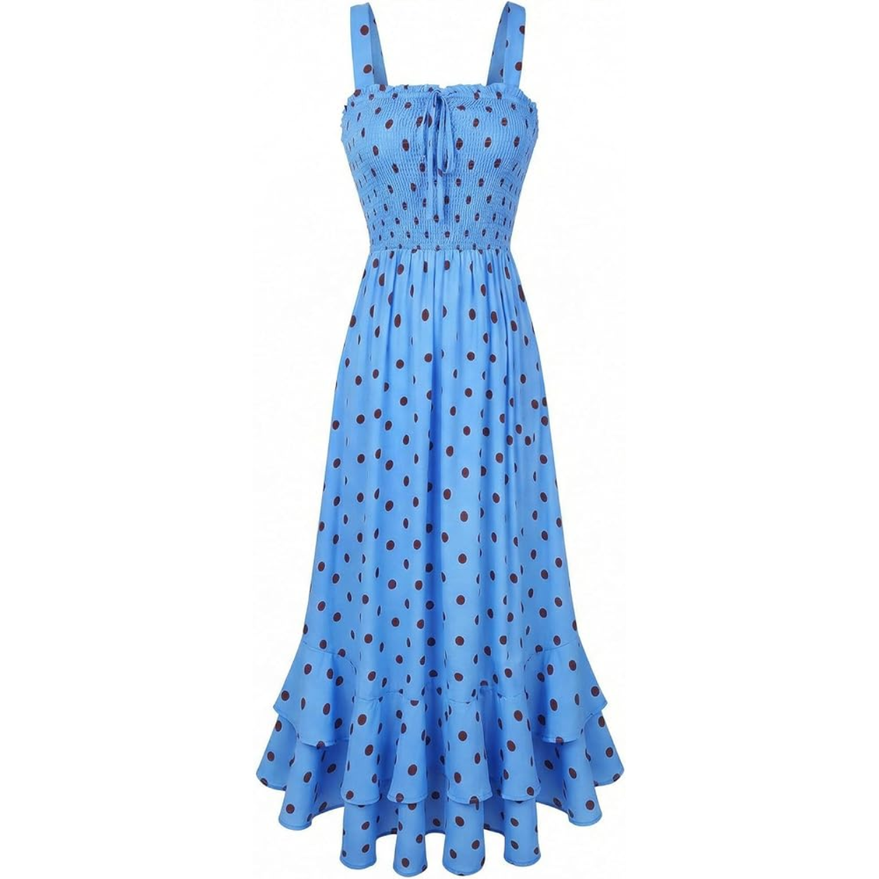 Floral Boho Maxi Dress With Strappy Design And Swing Style For Women
