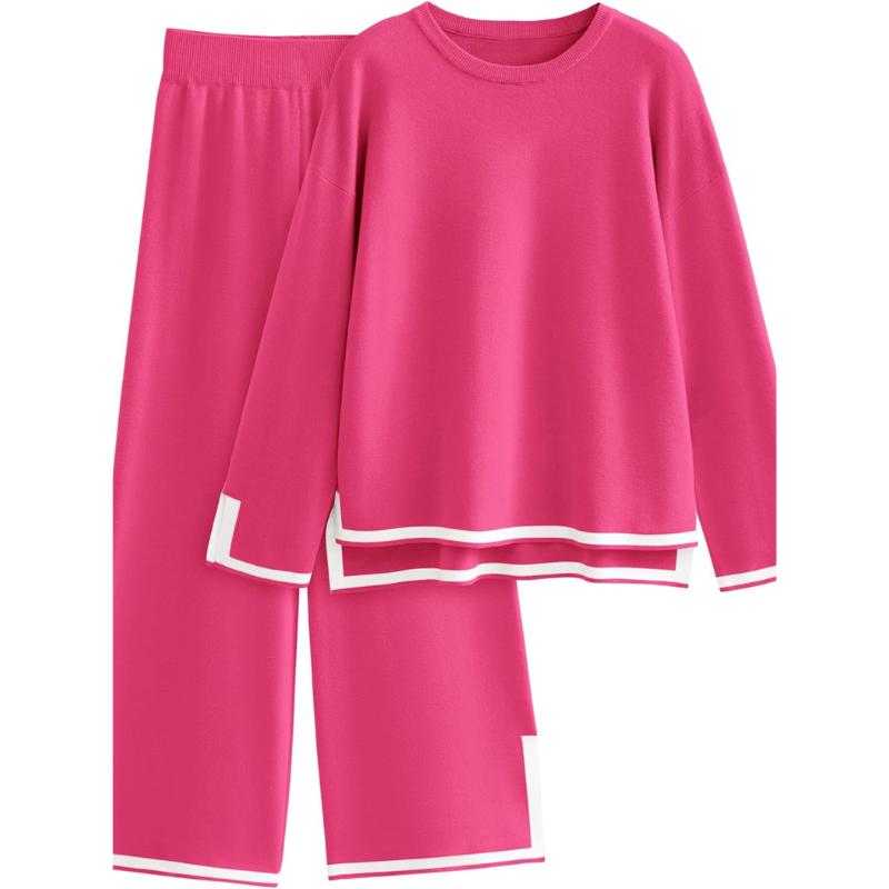 Womens  Outfits Long Sleeve Knit Sweater Lounge Sets Tracksuits