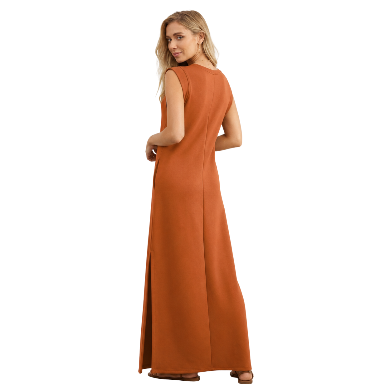Casual Vacation Maxi Dress With Pockets For Women