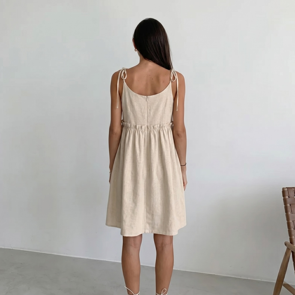 Lace Detail Sleeveless A Line Mini Dress For Women