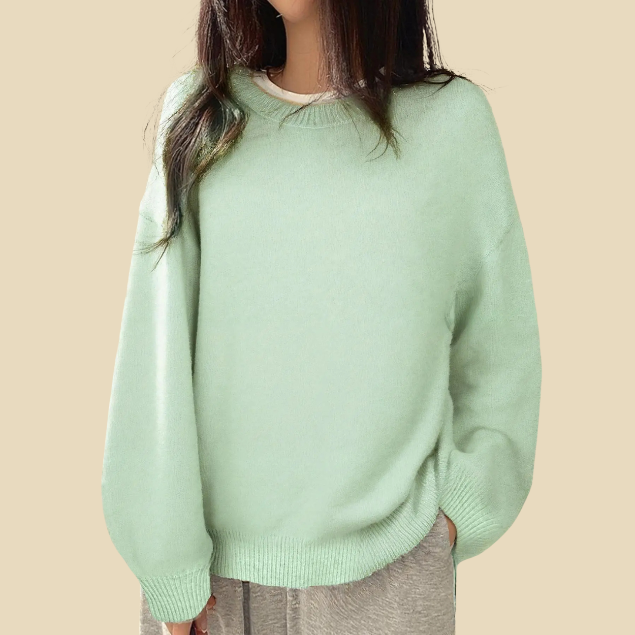 Casual Long Sleeve Pullover Sweaters For Women
