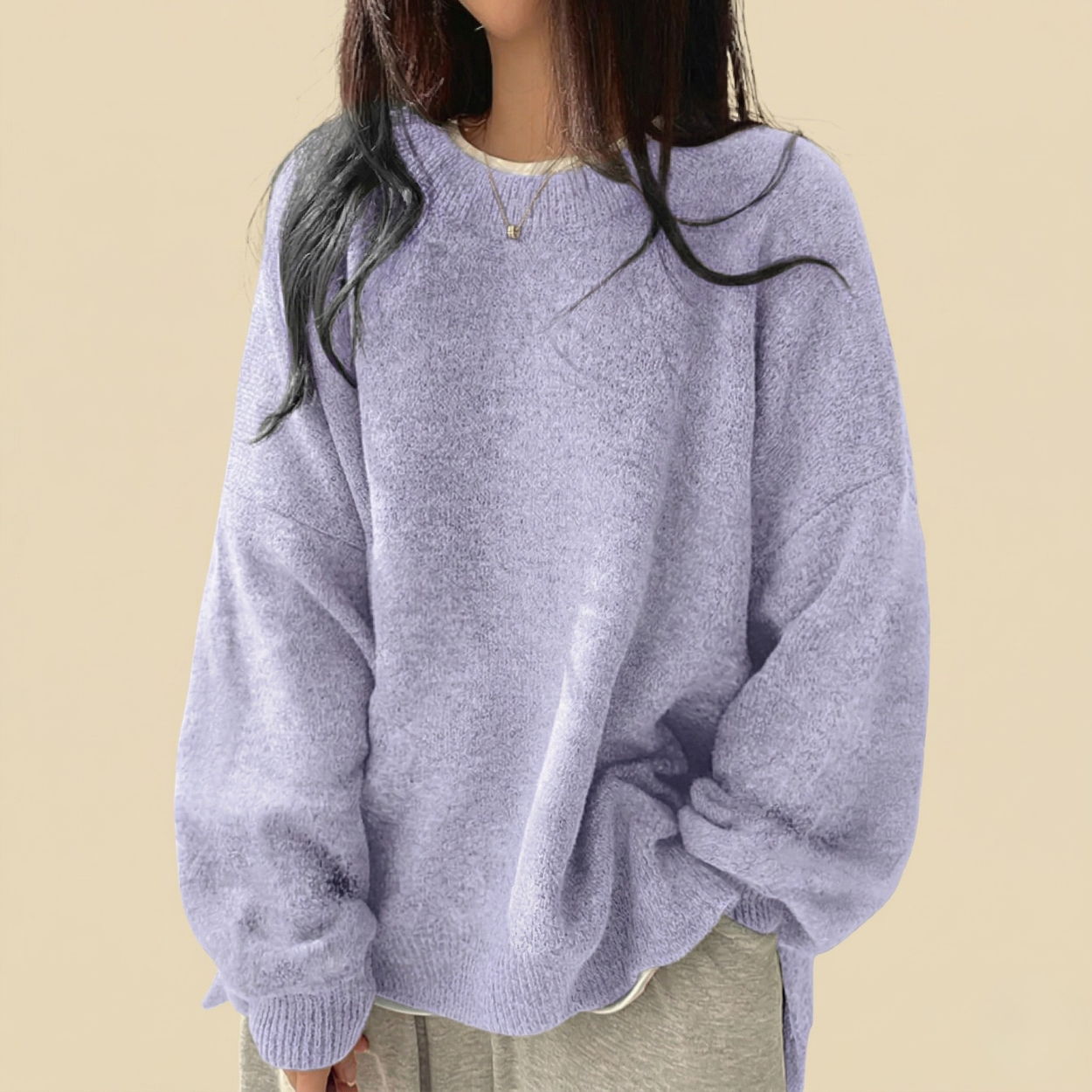 Casual Long Sleeve Pullover Sweaters For Women