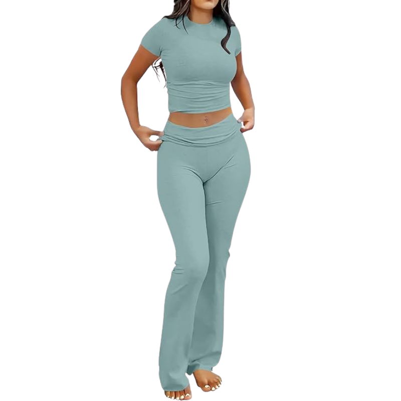 Lounge Sets for Women 2 Piece Foldover Yoga