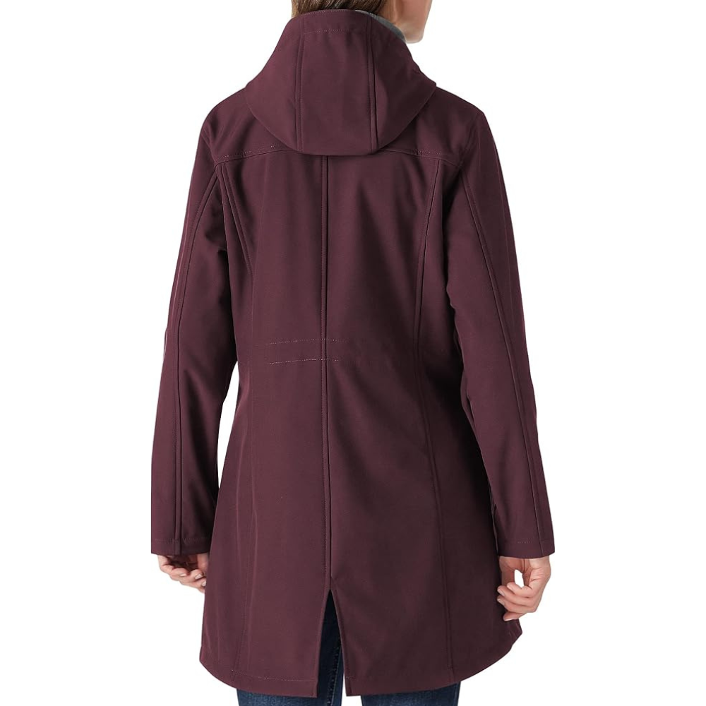 Women Lightweight Waterproof Fleece Lined Hooded Softshell Rain Jacket