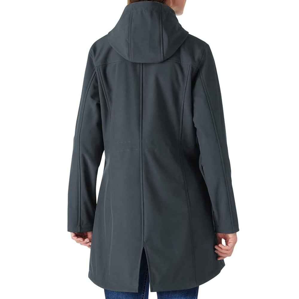 Women Lightweight Waterproof Fleece Lined Hooded Softshell Rain Jacket