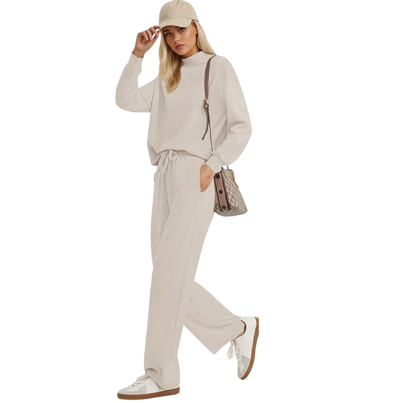 Two Piece Sets For Women Mock Neck Matching Sets Loungewear Fall Clothes