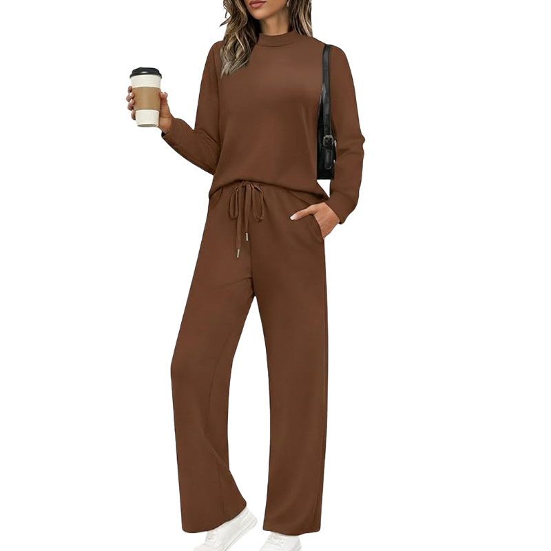 Two Piece Sets For Women Mock Neck Matching Sets Loungewear Fall Clothes