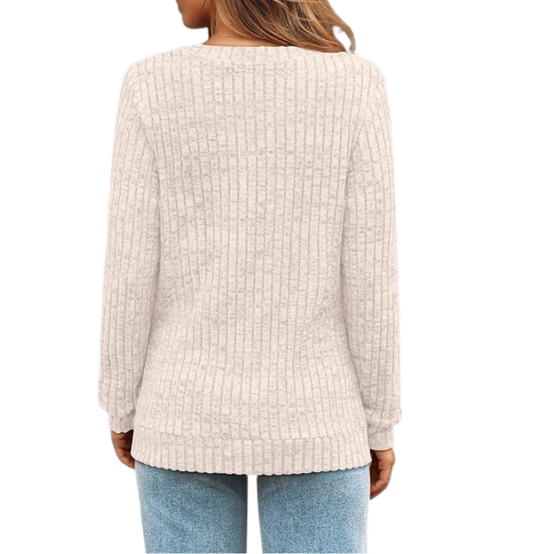 Womens V Neck Long Sleeve Shirt Fall Fashion Tops