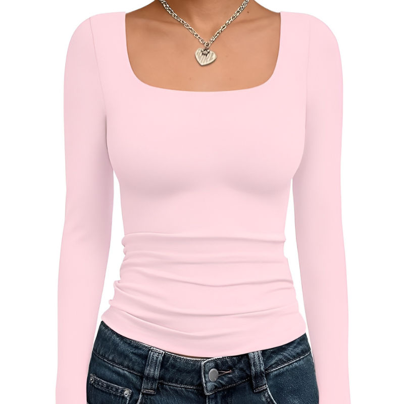 Womens Long Sleeve Shirts Crop Tops Fall Fashion