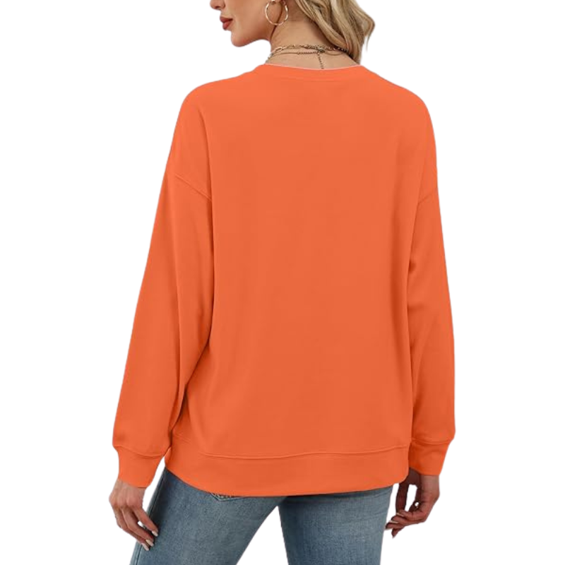 Womens Crew Neck Sweatshirt Loose Pullover Long Sleeve Shirts